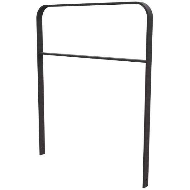 Lean-on hoop made of flat steel | 50 x 12 mm | in bent design | with cross bar | total width: 1000 mm | hot-dip galvanized and coated DB 703